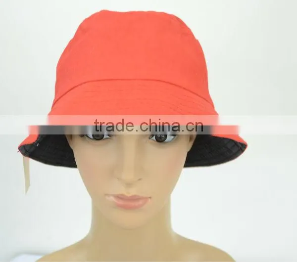 Promotion Cheap Bucket Hat Red Polyester Fish Hat
