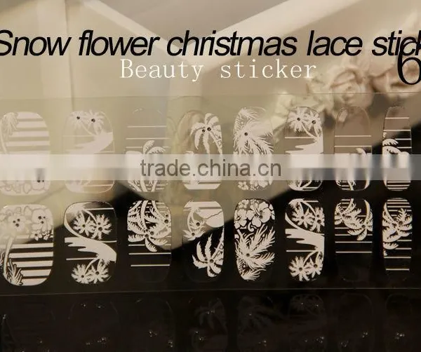 Beauty Art Ultrathin Transparent White Lace Tools Nails Stickers photo-3