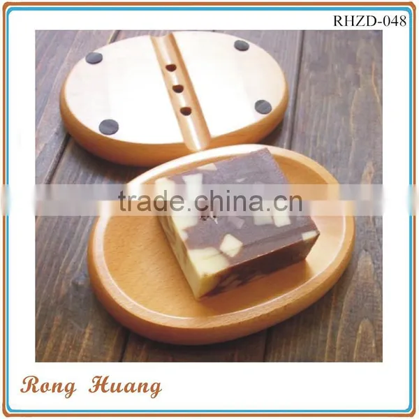 Wooden soap dish
