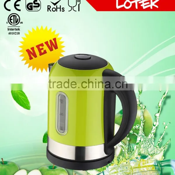 Home Appliance Striking Blue LED Secure Clik on Lid Stainless Steel Electric Kettle photo-3