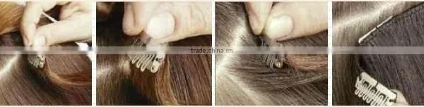 Fashion 9 Pieces Mixed Color Remy Clip in Hair Extension photo-6