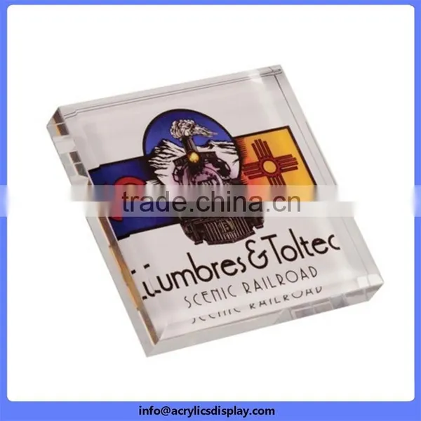 China Factory Price Best Selling Acrylic Paper Weight With Metal Insert photo-4