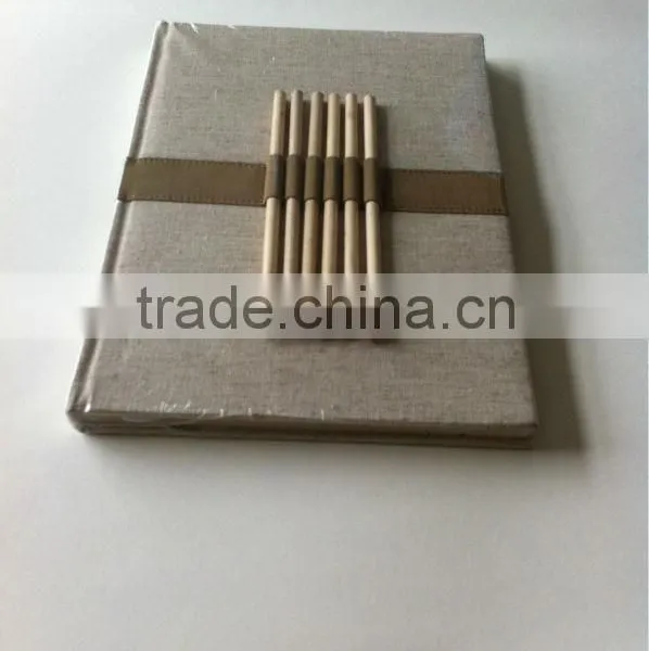Top Sale High Quality Drawing Book for Students With Canvas Cover and Pencil