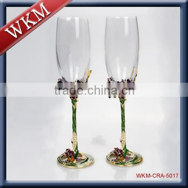 Iris Flower Hot Sale Classic Artwork Champagne Glass Quality Choice photo-2