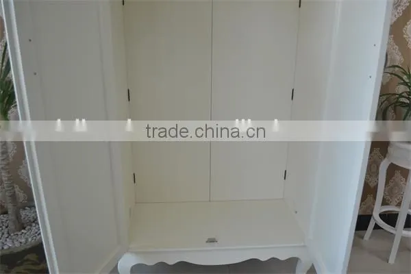 French Style Modern Bedroom Furniture Oak Wood Wardrobe With Two Door photo-5