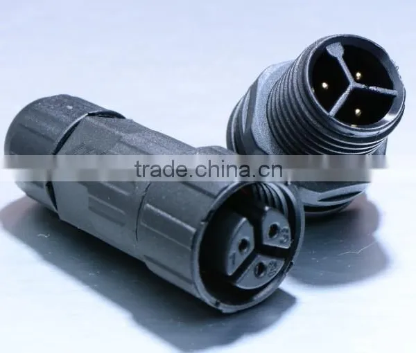 3 pin nylon connector electric socket terminal connector