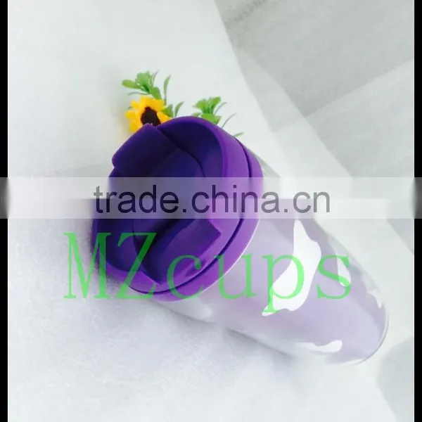 350ml Promotion Double Wall Plastic Mug With Colorful Paper Insert photo-4