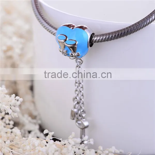 Heart Charms Promotion Chrisrmas Bells Gift Silver Beads Fit Bracelet photo-4