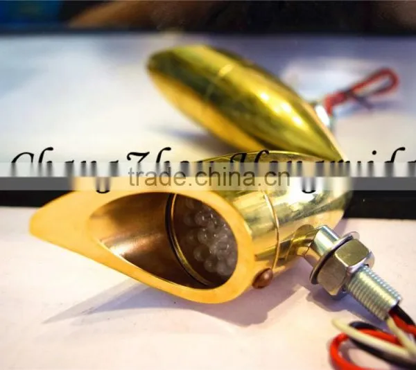 Bullet Motorcycle Brass Lights, Motorcycle Led Light for Harley photo-3