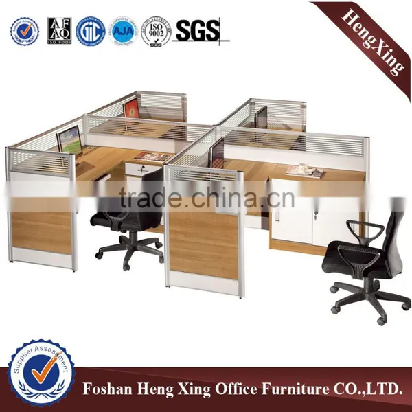 Aluminum Frame Design Workstation 2 Person Wooden Office Cubicle (HX-PT630) photo-2