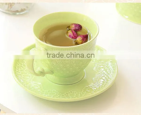 Good Quality Creative Customized Pure Color Bone China Ceramics Tea Set photo-5
