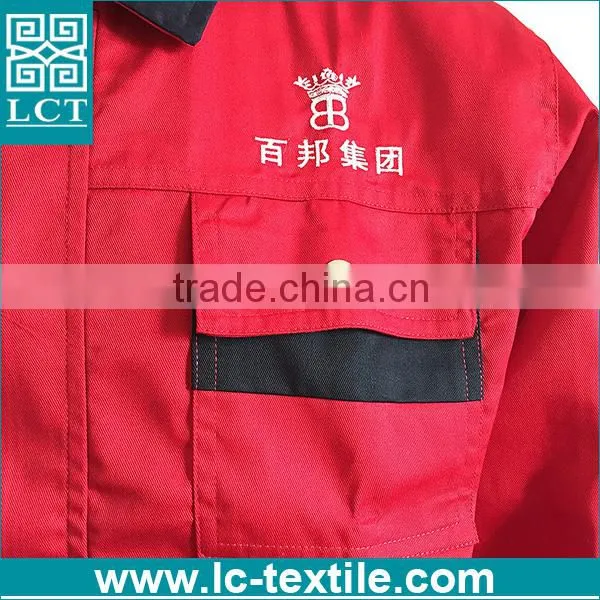 2016 Oem High Quality Cotton Construction Red Color Engineering Uniform Workwear photo-3