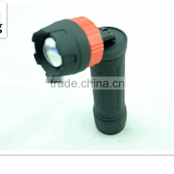 Camping Emergency 180 Degrees Angle 1w+20 LED Rubber Cheap Plastic Flashlight