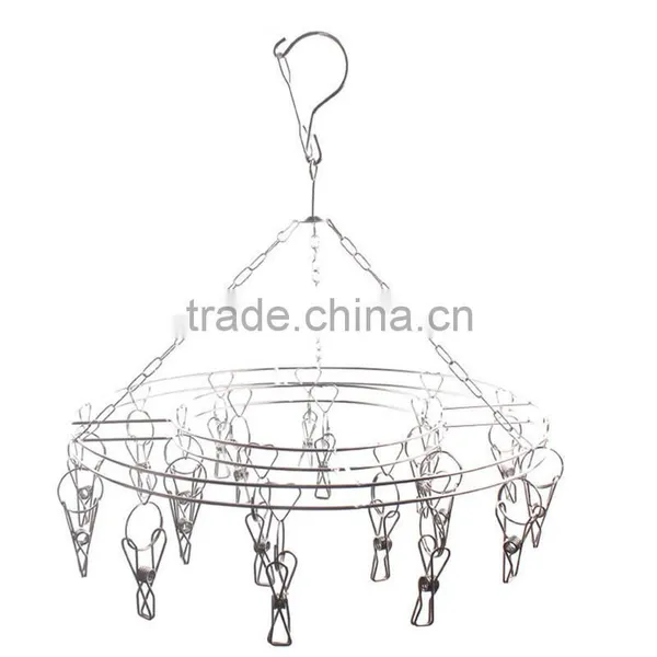 20 Clips Stainless Steel Clothes Drying Rack Hanger Socks Shorts Underwear Drying Hanger photo-3