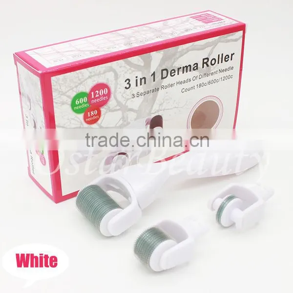 Derma Roller With Titanium Needles 3 Interchangeable Heads 3 IN 1 photo-3