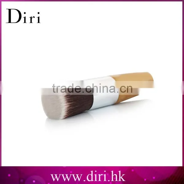 OEM Shiny Wooden Handle Straight Synthetic Hair Foundation Brush photo-2