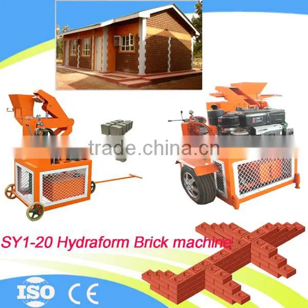 New Design SY1-20 Small Machine for Home Business Hydraulic Soil Solid Brick Machine Using Diesel in Comoros photo-4