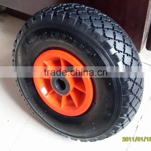 3.00-4 Pneumatic Wheel Inflatable Tyre 10 Inches Air Wheel Pneumatic Tyre for Tool Cart photo-2