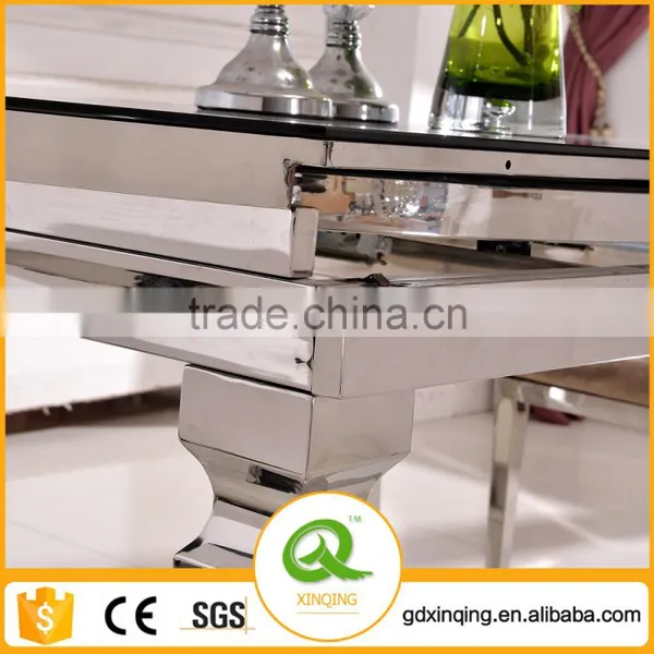 Home Furniture Round Extendable Glass Dining Table TH389 photo-5