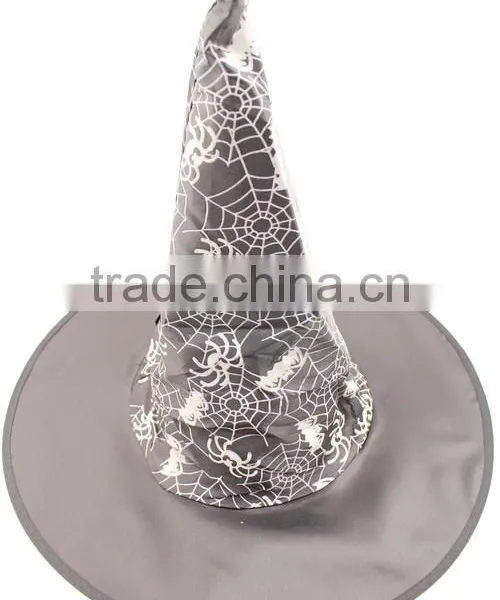 Halloween Costume Cobweb Wizard Black Witch Hat photo-4