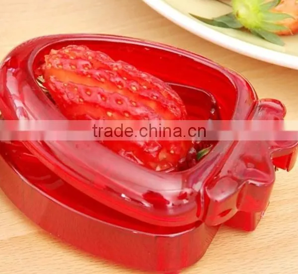 Cake Decorating Baking Tools Plastic Mini Fruit Strawberry Slicer photo-2