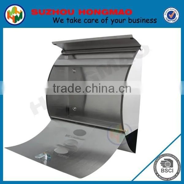 New Stainless Steel Letterbox With Wood-Plastic Composites Panel HPB164 photo-5
