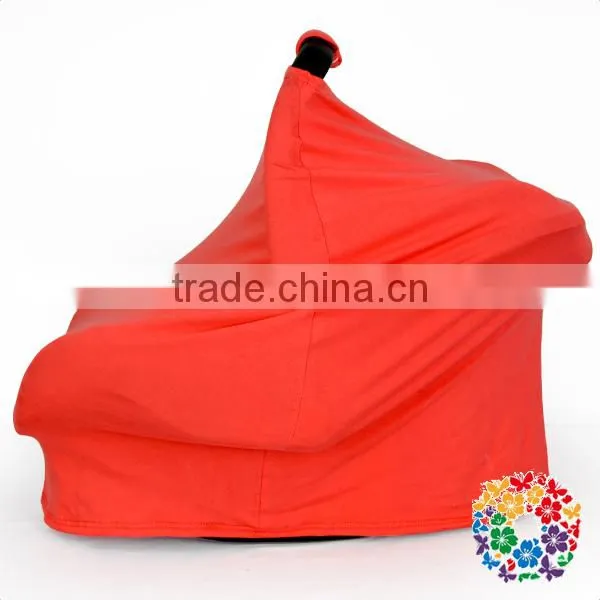 New Style Orange Solid Color Nursing Cover Organic Cotton Multi Use Car Seat Cover Baby photo-3