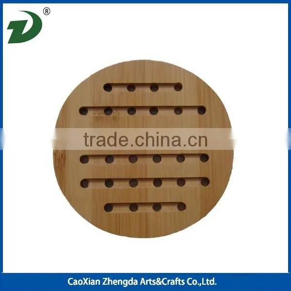 Modern Design Natural Wood Mat With Wheels for Your Flower Pot photo-2