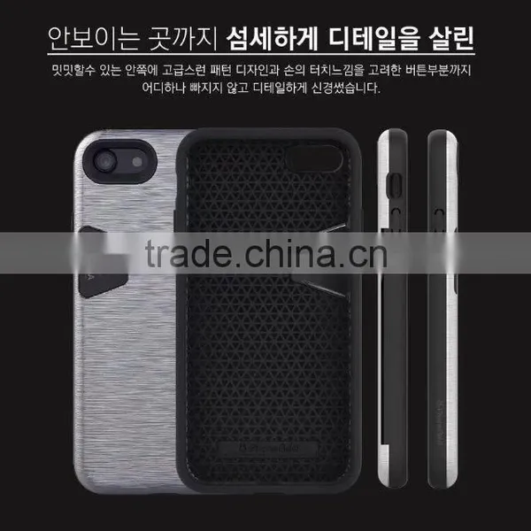 Ganada Anti-skid Card Bumper/card Pocket PC&TPU Cell Phone Case for Iphone photo-3