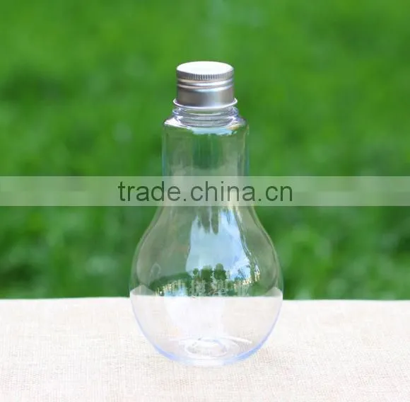 Clear Light Bulb Drinking Bottle With Metal Screw Cap photo-6