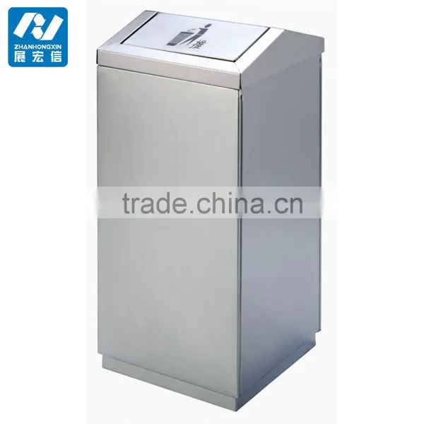 Shopping Mall Stainless Steel Waste Rubbish Bin photo-2