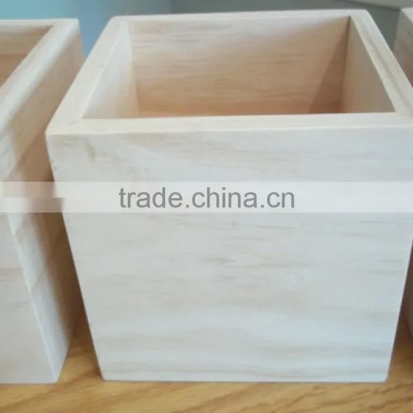 Wooden Box Wedding Centerpiece UNFINISHED Flower Planter ( 1- 5"x 5" Box) photo-2