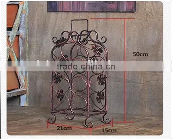 Wholesale Metal Wine Bottle Wire Stoage Holder Stand