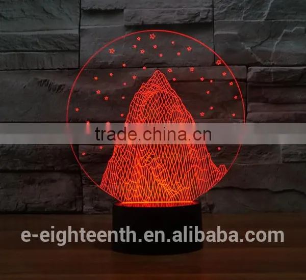 OEM Factory Price Touch Panel 3D Acrylic Led Night Lights 3D Illusion Light for Xmas Gift photo-3