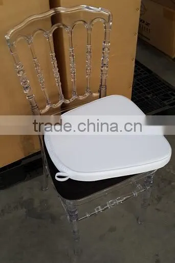 China Manufacturer Wedding Acrylic Transparent Napoleon Chairs With Soft Cushion photo-4