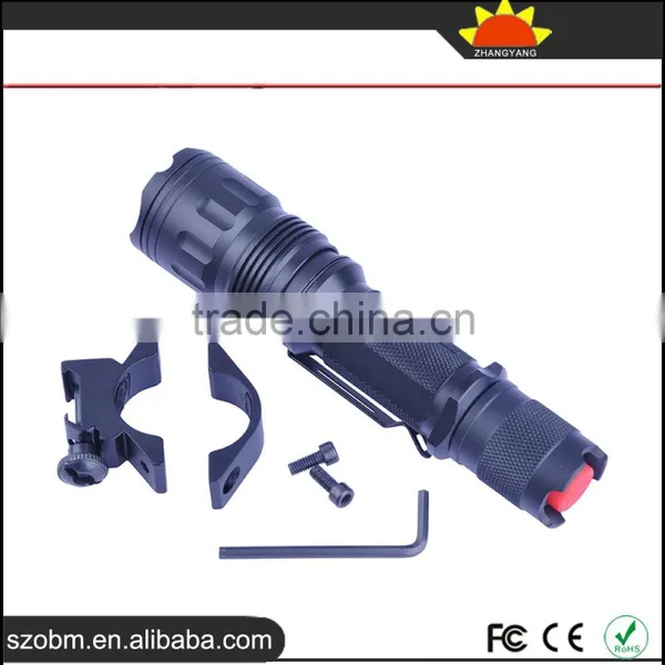 Wholesale T6 LED 1000Lm 3 Mode Strong Light Flashlight ,tactical Torch With Flashlight Mount photo-6