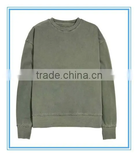 Men's Washed Sweatshirt Cut&sew Sweater photo-2