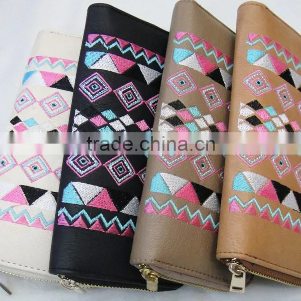 Fashion Hot Popular Lady pu Leather Around Geometrical Zipper Purse photo-3