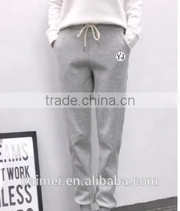 2017 Wholesale Oversize Life Gym Good Quality Comfortable Jogging Pants Woman CVC(60/40) photo-3