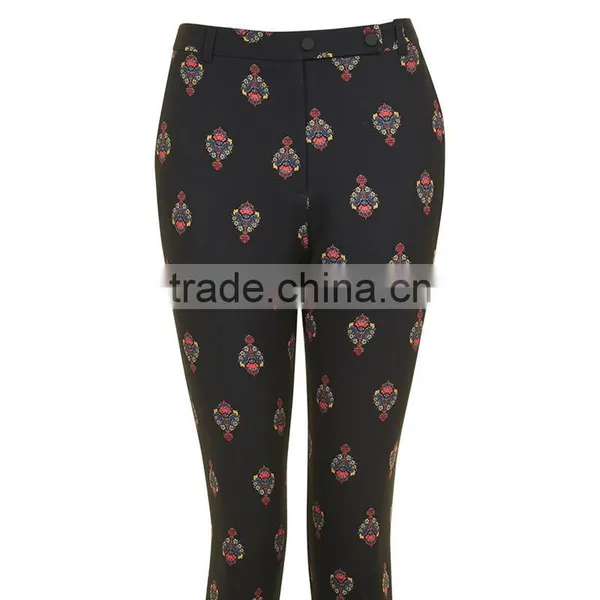 Cool Pattern Printed Hot Girt Sexi Photo Slim Fit Cigarette Harem Pants photo-5