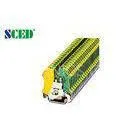 Compact Din Rail Terminal Blocks , 6.2mm Rail Mount Terminal Block Connectors AWG 26 - 10