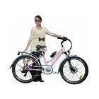 Girls Pink Green City E Bike / Bicycle With PAS , 250W Brushless Hub Motor