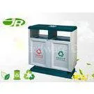 Separated Decorative Metal Waste Bin Steel Garbage Bins OEM Logo And Size