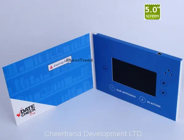 2017 Hotest A5 Brochure 5 Inch TFT Lcd Video Greeting Card, Lcd Video Cards, Video Brochure photo-2