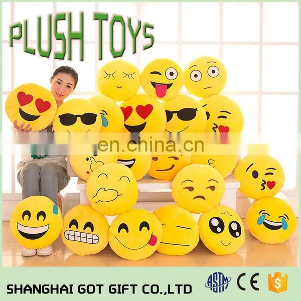 Emoji Kissing Heart Pillow Plush Round Cushion Stuffed Toy Doll for Kids Bed photo-6