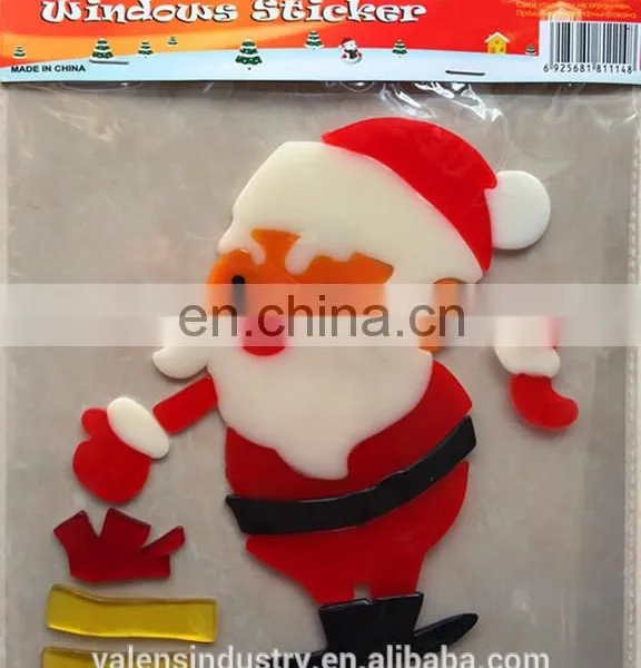 OEM Wholesale Customized Design Magic Removable Santa Claus Christmas Tree Jelly Gel Glass Window Sticker Decoration photo-2