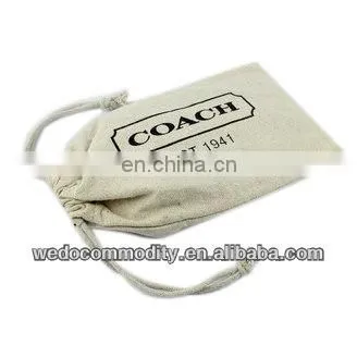 Custom Muslin Cotton Small Canvas Drawstring Bag Canvas Pouch Wholesale photo-3