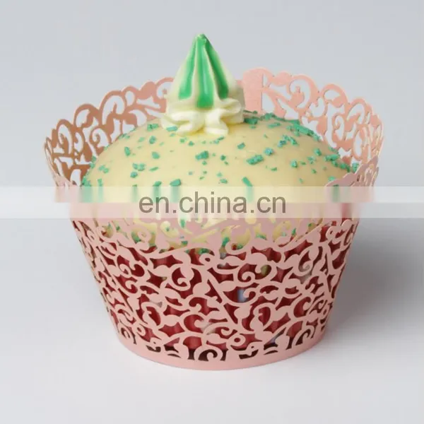 Cupcake Wrappers Filigree Vine Cake Wraps Wedding Birthday Decorating photo-6