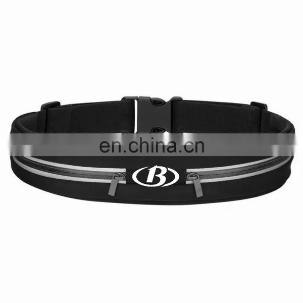 Wholesale Sweatproof Spandex Lycra Sports Running Belt With Zipper