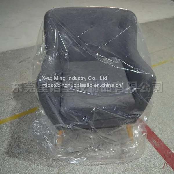 Factory PE Plastic Clear Chair Cover Folding Moving Protective Bag Furniture Cover photo-2